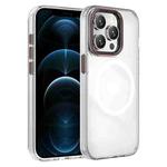 For iPhone 12 Pro Max Crystal TPU Hybrid PC MagSafe Phone Case(Transparent)