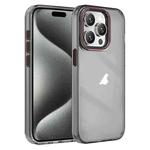 For iPhone 15 Pro Crystal TPU Hybrid PC Phone Case(Transparent Black)