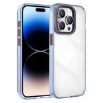 For iPhone 14 Pro Crystal TPU Hybrid PC Phone Case(Transparent Blue)