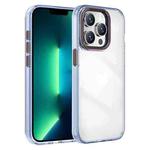 For iPhone 13 Pro Max Crystal TPU Hybrid PC Phone Case(Transparent Blue)