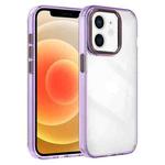 For iPhone 12 Crystal TPU Hybrid PC Phone Case(Transparent Purple)