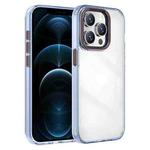 For iPhone 12 Pro Max Crystal TPU Hybrid PC Phone Case(Transparent Blue)