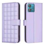 For Motorola Edge 40 Neo Square Texture Leather Phone Case(Purple)