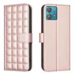 For Motorola Edge 40 Neo Square Texture Leather Phone Case(Rose Gold)