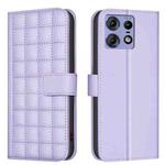 For Motorola Edge 50 Pro 5G Square Texture Leather Phone Case(Purple)