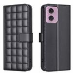 For Motorola Moto G04 / G24 / E14 Square Texture Leather Phone Case(Black)