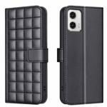 For Motorola Moto G73 5G Square Texture Leather Phone Case(Black)