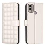 For Nokia C22 Square Texture Leather Phone Case(Beige)