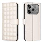 For Tecno Pova 6 / 6 Pro 5G Square Texture Leather Phone Case(Beige)