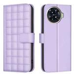 For Tecno Spark 20 Pro+ Square Texture Leather Phone Case(Purple)