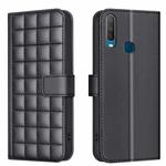 For vivo Y11 / Y15 / Y12 / Y17 Square Texture Leather Phone Case(Black)