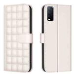 For vivo Y20 Square Texture Leather Phone Case(Beige)