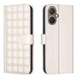 For vivo Y27 4G Square Texture Leather Phone Case(Beige)