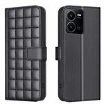 For vivo Y35 4G / Y22s Square Texture Leather Phone Case(Black)