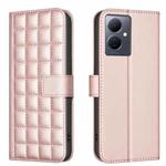 For vivo Y78 5G / Y36 Square Texture Leather Phone Case(Rose Gold)