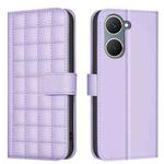 For vivo Y03 4G Global Square Texture Leather Phone Case(Purple)