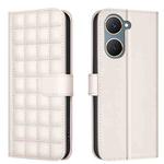 For vivo Y03 4G Global Square Texture Leather Phone Case(Beige)