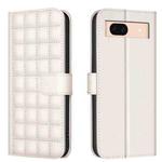 For Google Pixel 8a Square Texture Leather Phone Case(Beige)