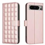 For Google Pixel 8 Pro Square Texture Leather Phone Case(Rose Gold)