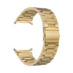 For Samsung Galaxy Watch Ultra 47mm Three Beads Steel Watch Band(Gold)