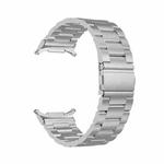 For Samsung Galaxy Watch Ultra 47mm Three Beads Steel Watch Band(Silver)