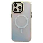 For iPhone 15 Pro Max Laser Metal Lens Protection Frame MagSafe Phone Case(Black)