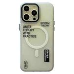 For iPhone 15 Pro Frosted Metal Lens Protection Frame MagSafe Phone Case(SYSTEM)