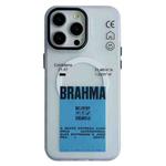 For iPhone 14 Pro Max Frosted Metal Lens Protection Frame MagSafe Phone Case(Blue Label)