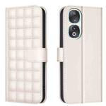 For Honor 90 5G Square Texture Leather Phone Case(Beige)