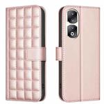 For Honor 90 Pro Square Texture Leather Phone Case(Rose Gold)