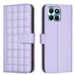 For Honor X6a Square Texture Leather Phone Case(Purple)