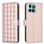 For Honor X6a Square Texture Leather Phone Case(Rose Gold)