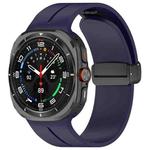 For Samsung Galaxy Watch Ultra 47mm Magnetic Folding Buckle Silicone Watch Band(Midnight Blue)