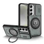 For Samsung Galaxy S24+ 5G Sliding Camshield TPU Hybrid PC Magnetic Holder Phone Case(Grey)
