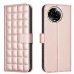 For Realme 11 5G Global / 11X Square Texture Leather Phone Case(Rose Gold)