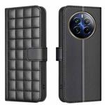 For Realme 12 Pro 5G / 12 Pro+ 5G Global Square Texture Leather Phone Case(Black)