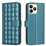 For Realme C53 Square Texture Leather Phone Case(Green)