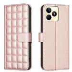 For Realme C53 Square Texture Leather Phone Case(Rose Gold)