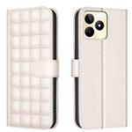 For Realme C53 Square Texture Leather Phone Case(Beige)