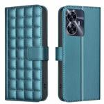 For Realme C55 Square Texture Leather Phone Case(Green)