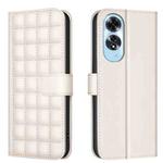 For OPPO A60 4G Square Texture Leather Phone Case(Beige)