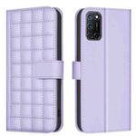 For OPPO A72 / A52 / A92 Square Texture Leather Phone Case(Purple)