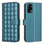 For OPPO A74 4G / F19 4G Square Texture Leather Phone Case(Green)