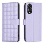 For OPPO A78 5G Square Texture Leather Phone Case(Purple)