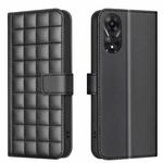 For OPPO A78 5G Square Texture Leather Phone Case(Black)