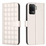 For OPPO A94 4G / Reno5 F / F19 Pro Square Texture Leather Phone Case(Beige)