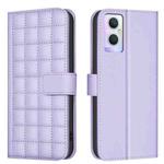 For OPPO A96 5G / Reno7 Z Square Texture Leather Phone Case(Purple)
