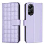 For OPPO A98 5G / F23 / A1 Square Texture Leather Phone Case(Purple)