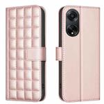 For OPPO A98 5G / F23 / A1 Square Texture Leather Phone Case(Rose Gold)