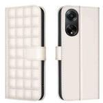 For OPPO A98 5G / F23 / A1 Square Texture Leather Phone Case(Beige)